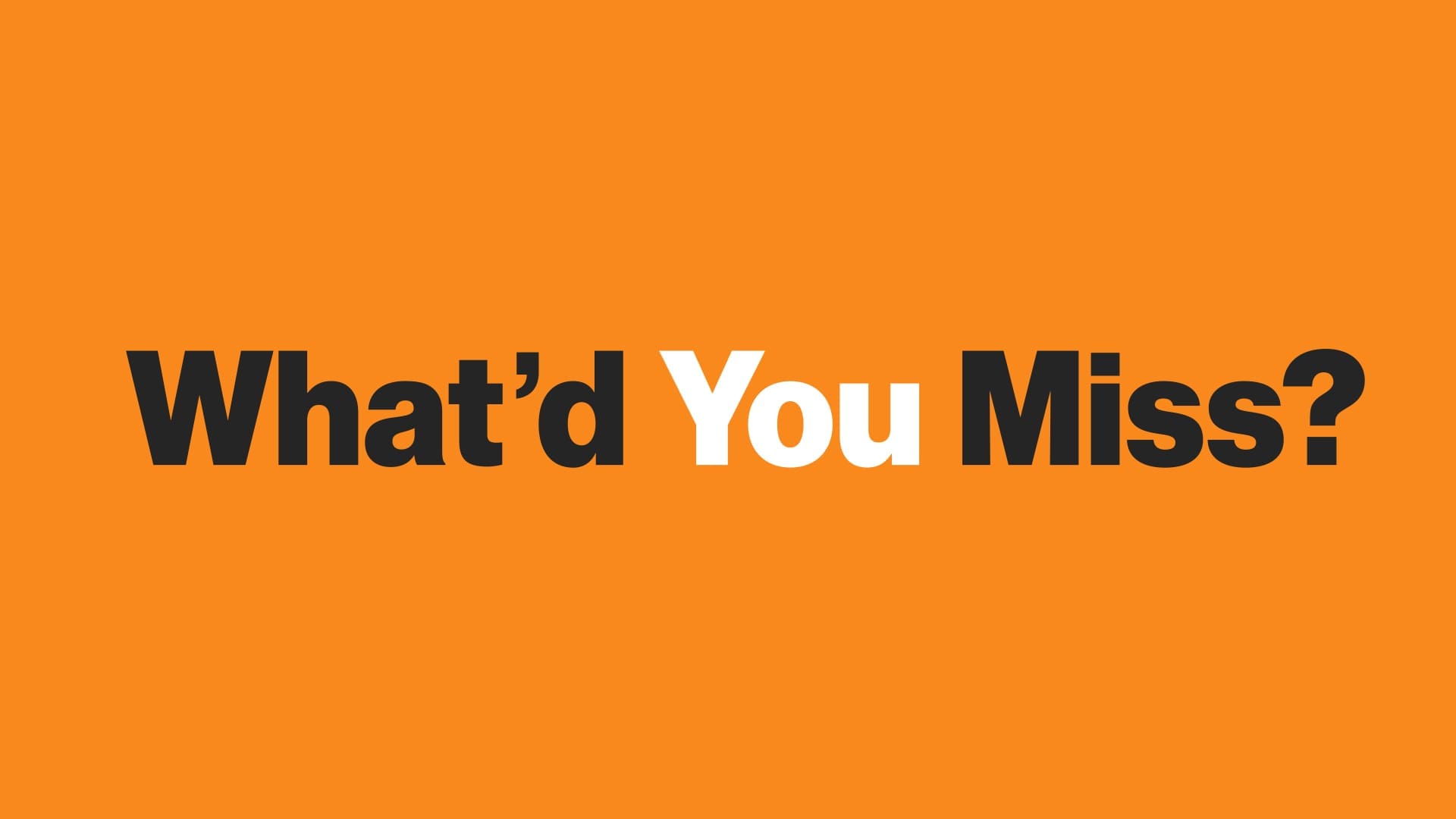 Some Things You May Have Missed This Week! (Video)