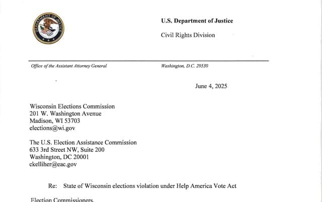 DOJ to Pull Federal Election Funding from Wisconsin for Failing to Comply with Integrity Laws