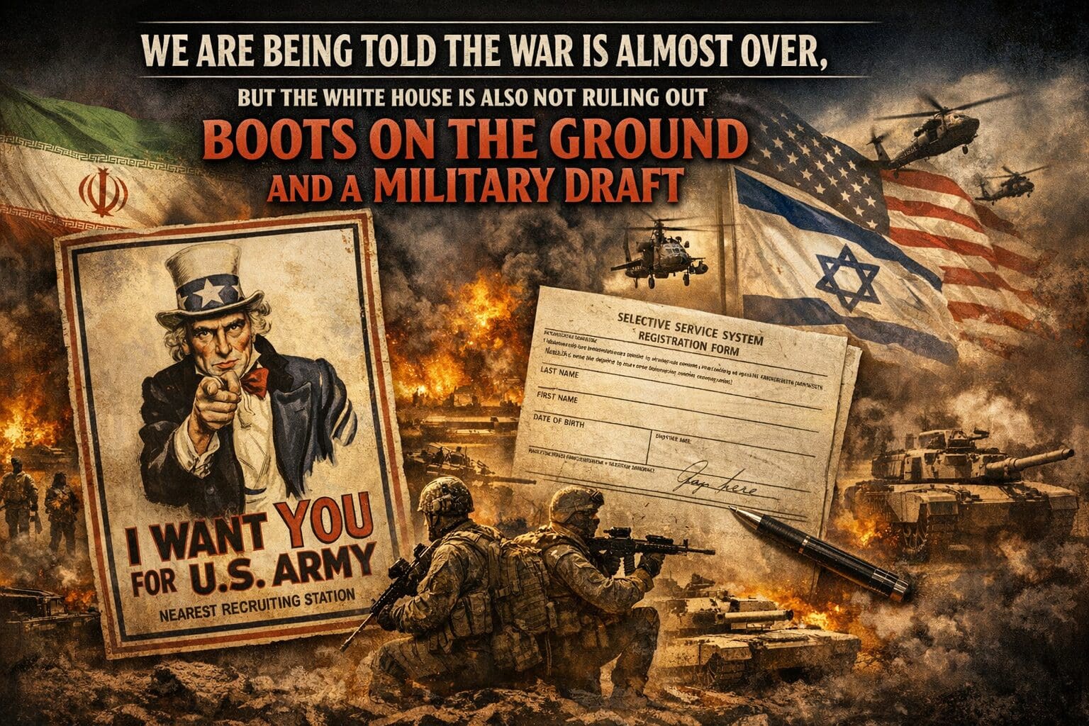 We Are Being Told The War Is Almost Over, But The White House Is Also Not Ruling Out Boots On The Ground And A Military Draft