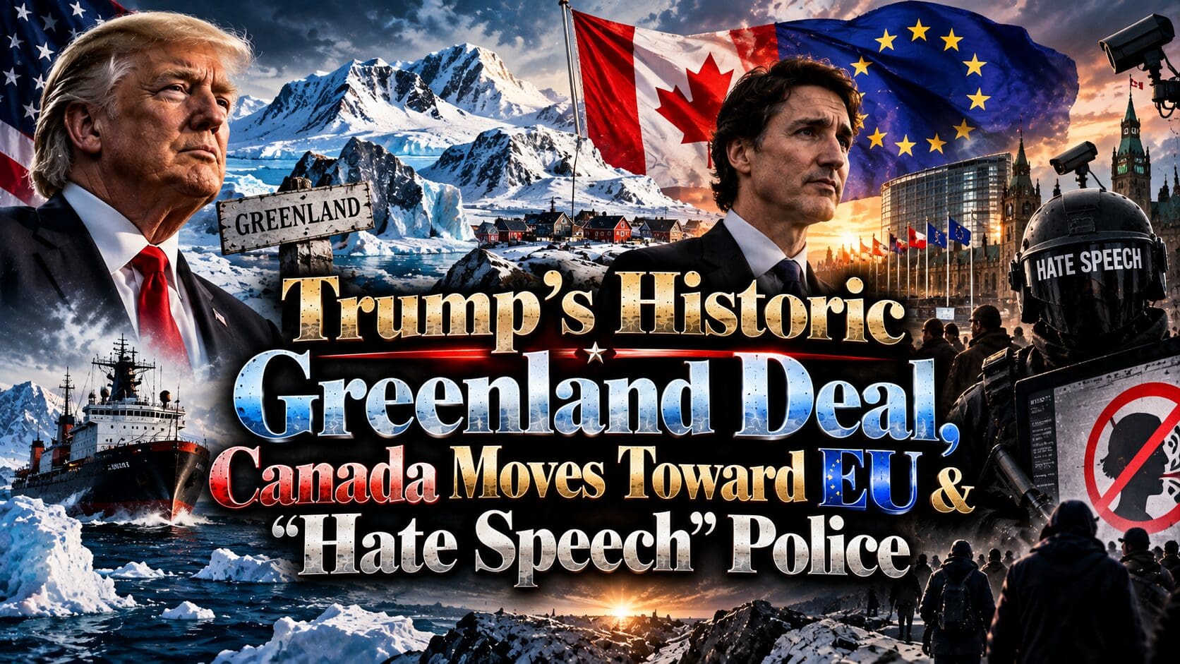 Trump’s Historic Greenland Deal, Canada Moves Toward EU & “Hate Speech” Police (Video)