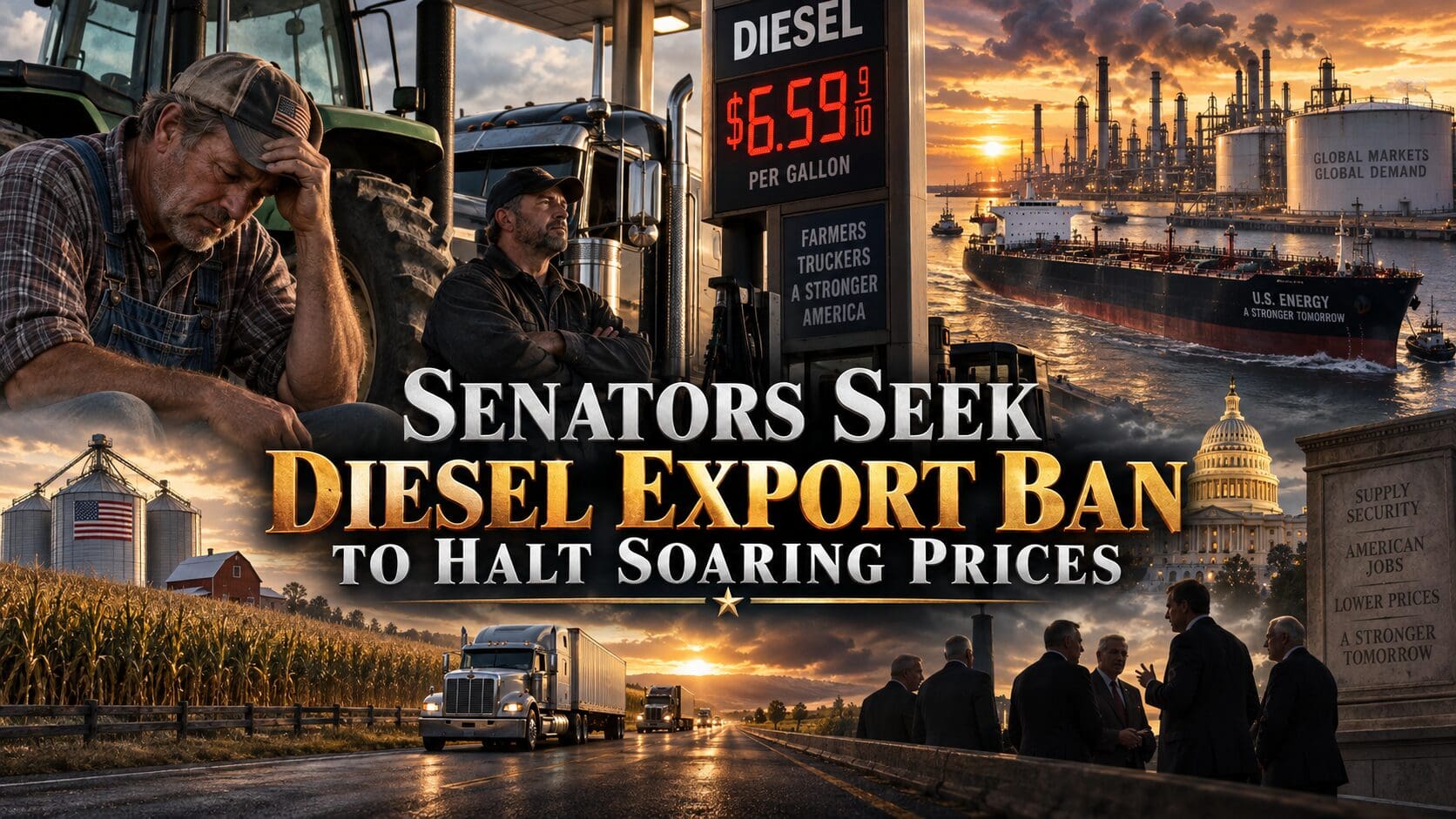 Senators Seek Diesel Export Ban to Halt Soaring Prices
