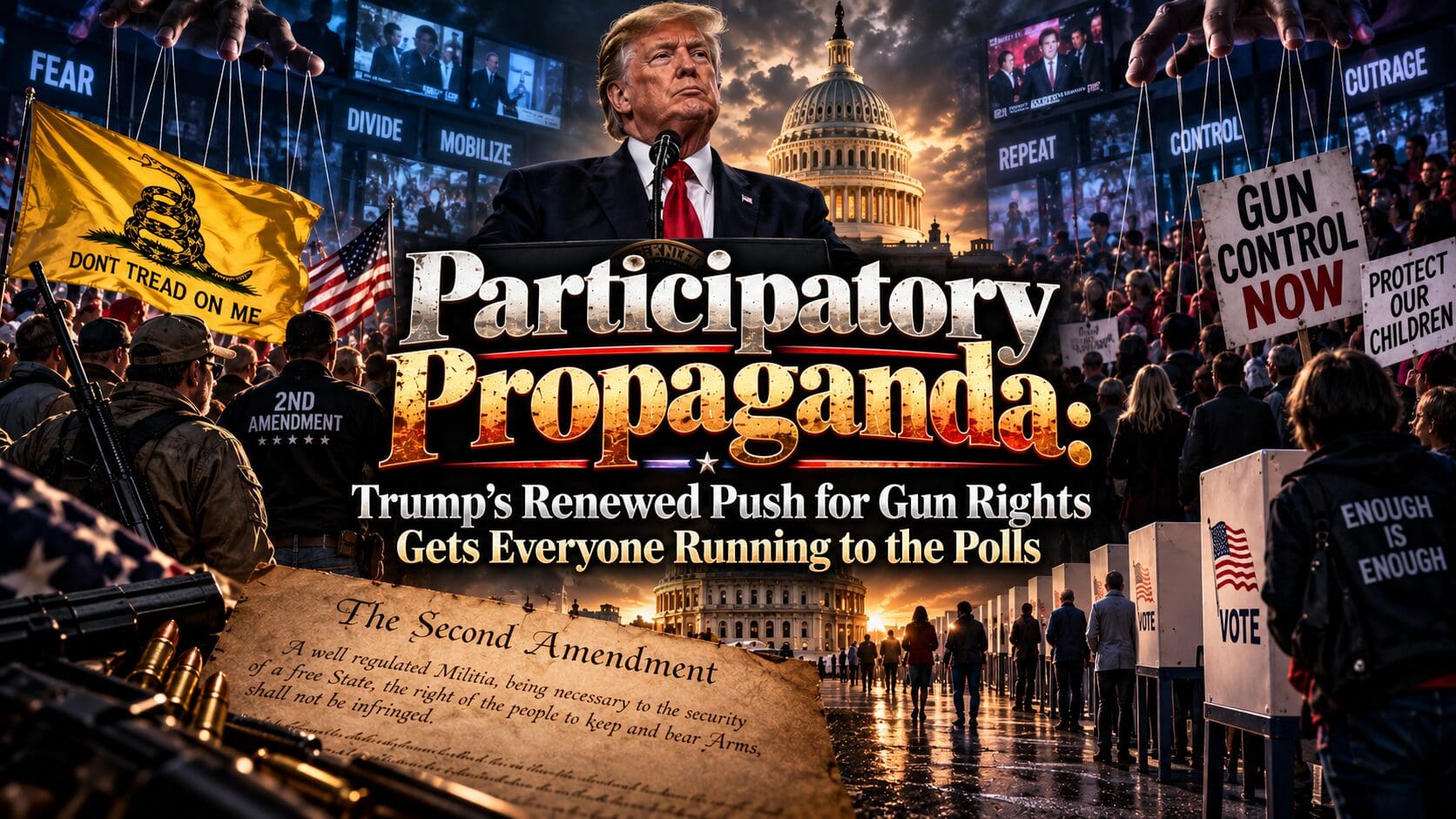 Participatory Propaganda: Trump’s Renewed Push for Gun Rights Gets Everyone Running to the Polls