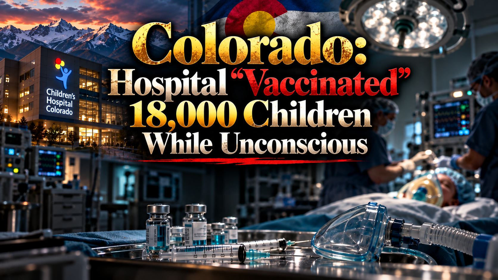 Colorado: Hospital “Vaccinated” 18,000 Children While Unconscious