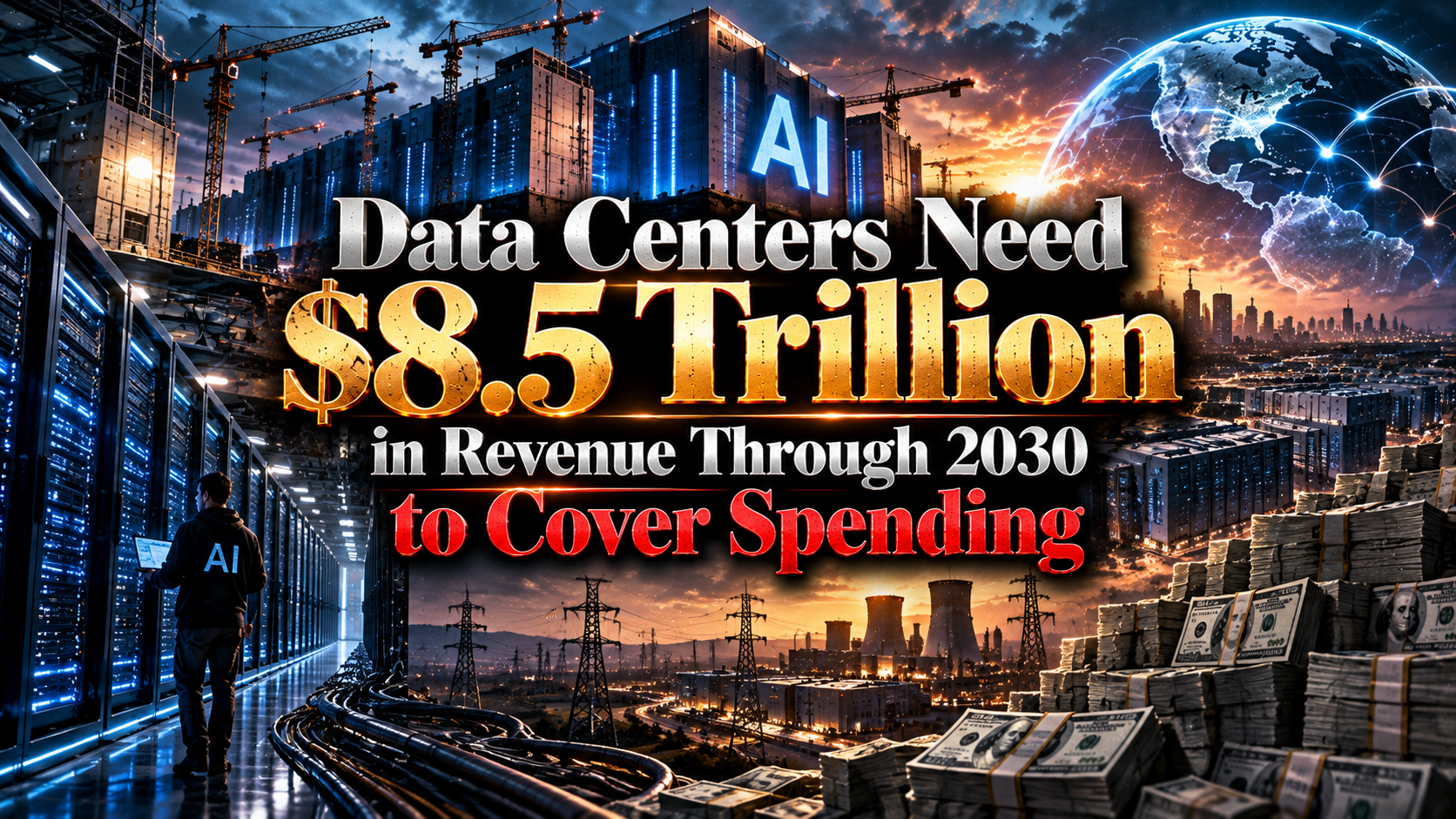 Data Centers Need $8.5 Trillion in Revenue Through 2030 to Cover Spending