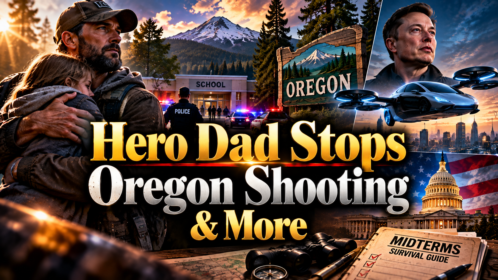 Hero Dad Stops Oregon Shooting & More (Video)