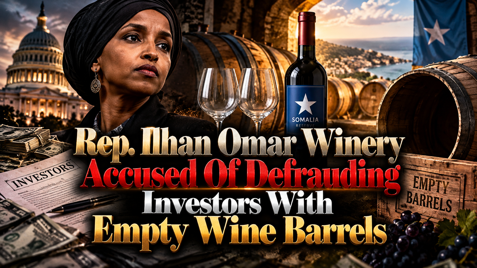 Rep. Ilhan Omar Winery Accused Of Defrauding Investors With Empty Wine Barrels