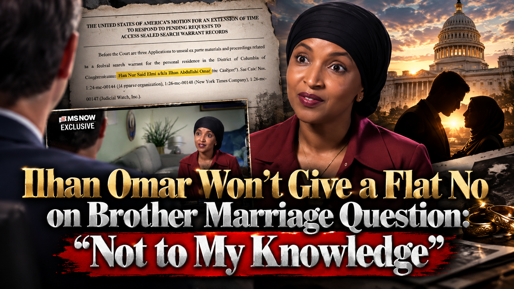 Ilhan Omar Won’t Give a Flat No on Brother Marriage Question: “Not to My Knowledge”