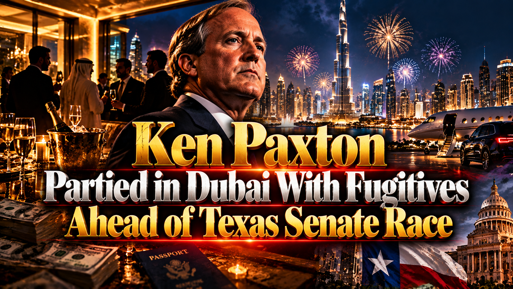 Ken Paxton Partied in Dubai With Fugitives Ahead of Texas Senate Race