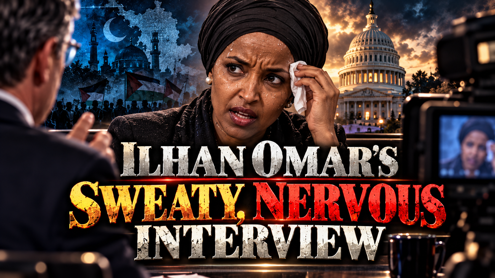 Ilhan Omar’s Sweaty, Nervous Interview (Video)