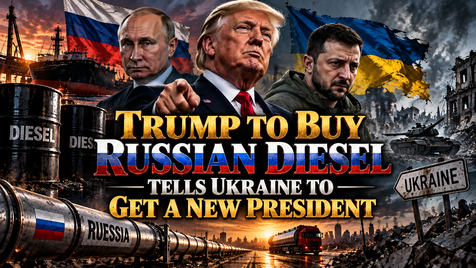 Trump To Buy Russian Diesel – Tells Ukraine To Get A New President
