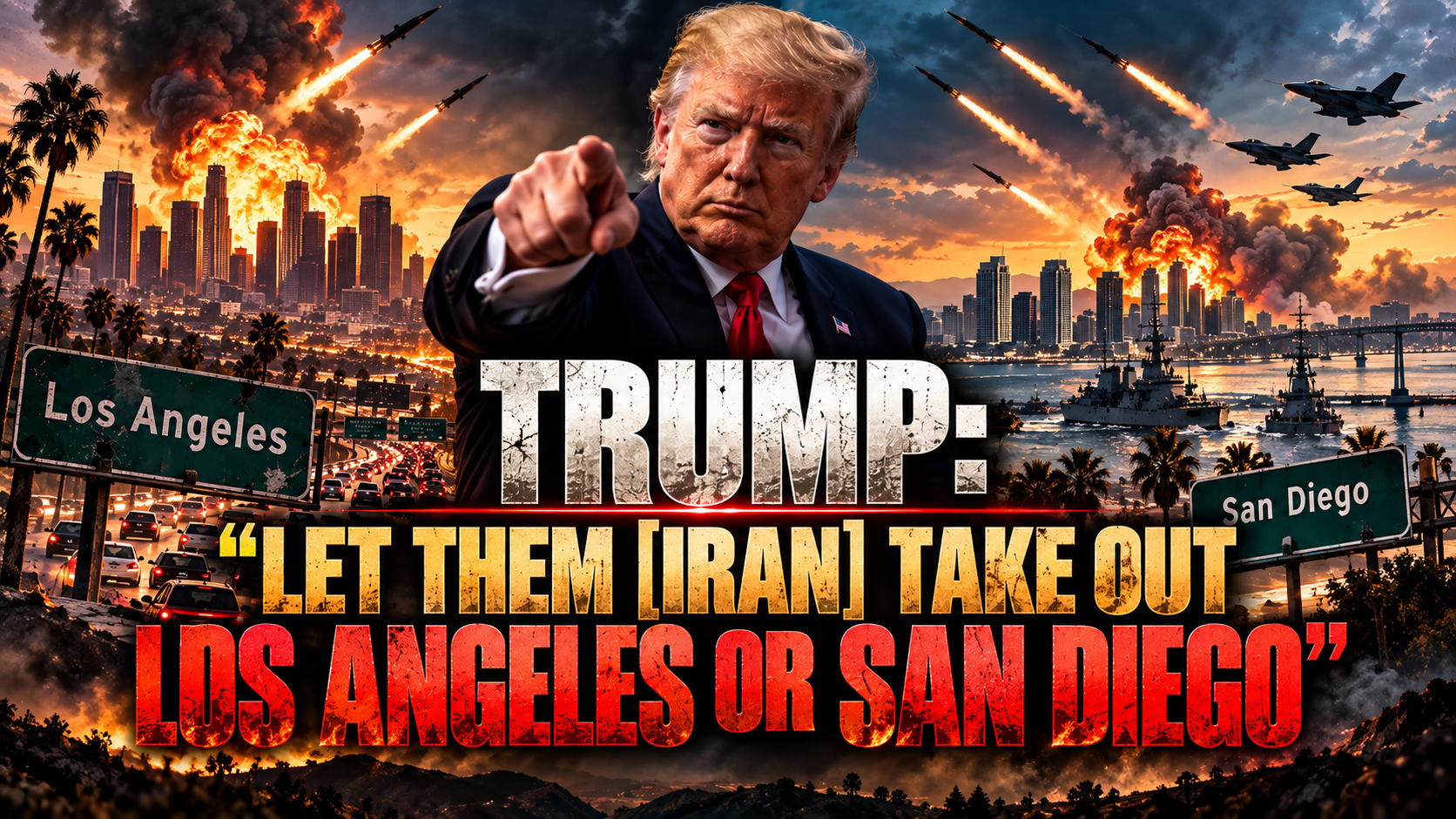 Trump: “Let Them [Iran] Take Out Los Angeles Or San Diego”